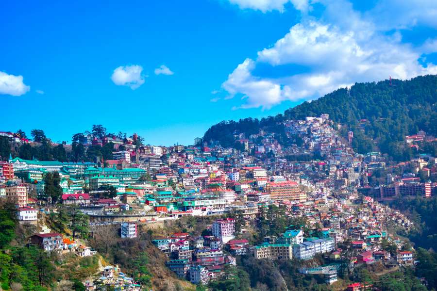 amazing view of mountain in shimla