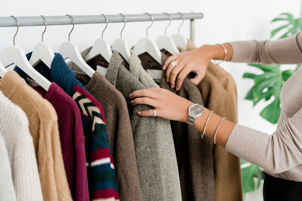 selecting sweaters