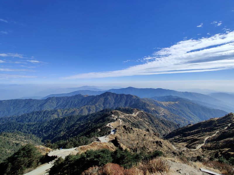 view of skyscape and mountains