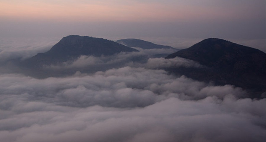 top view of skandagiri hills