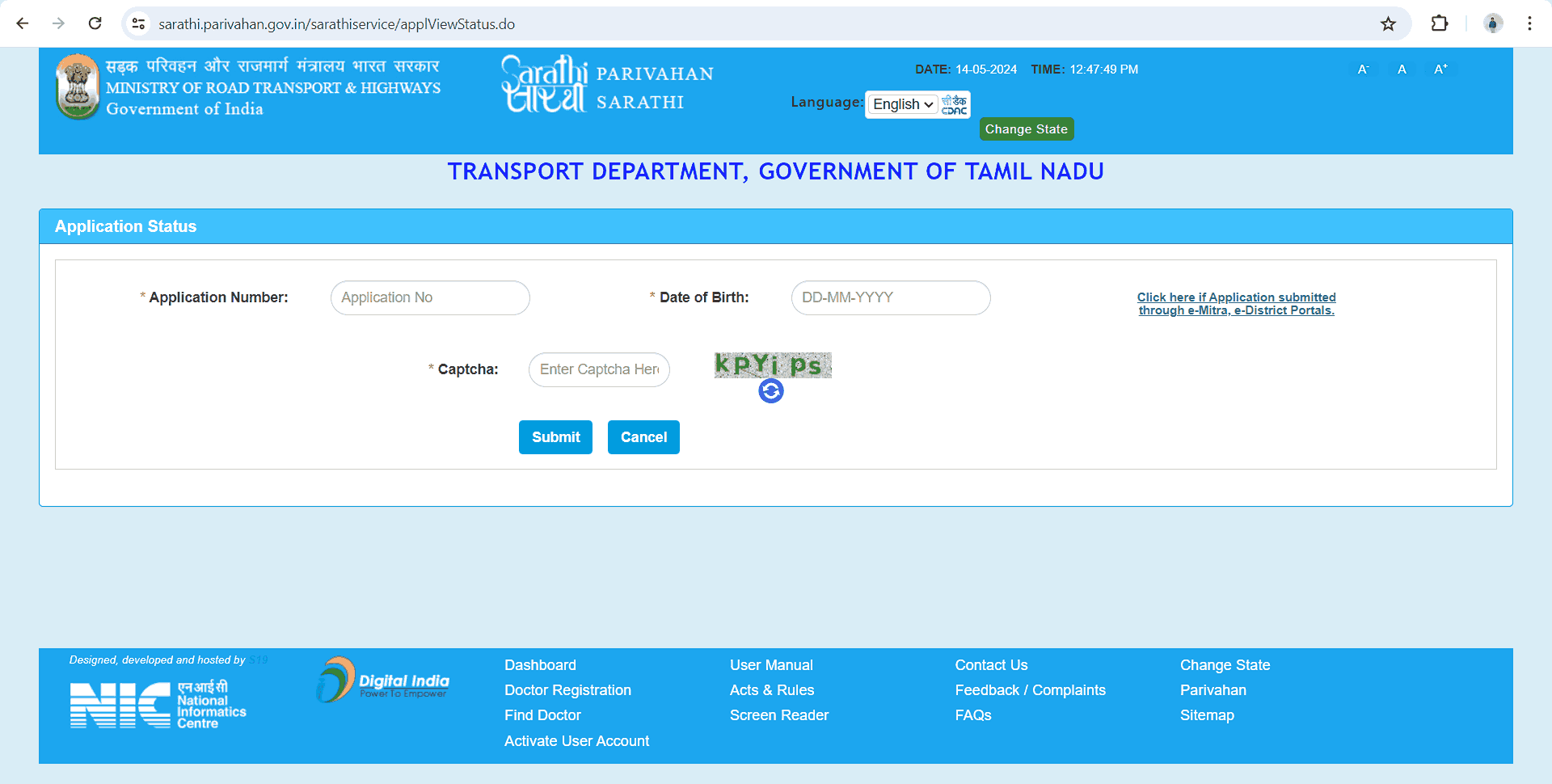 Parivahan Seva Portal