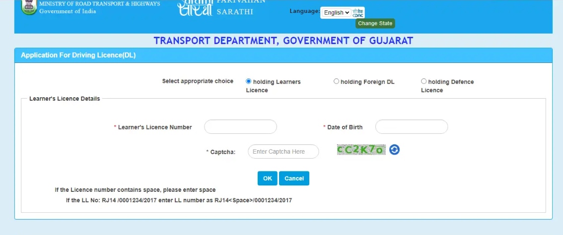 apply for driving licence