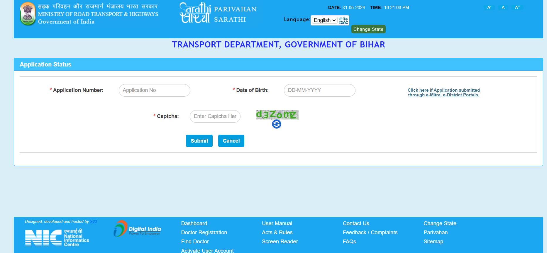 driving licence status