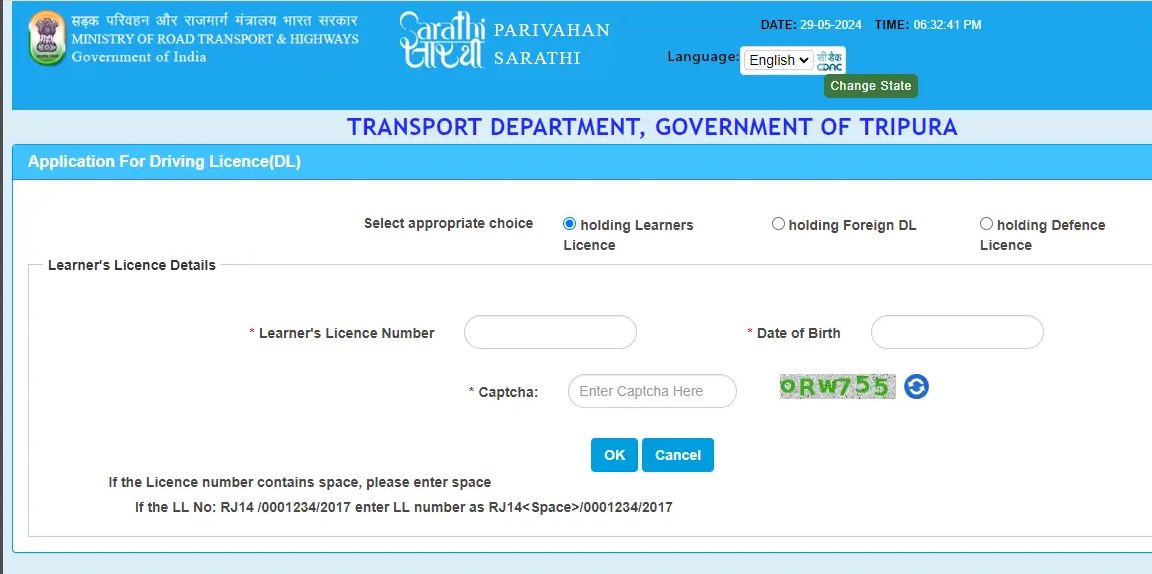 apply for driving licence