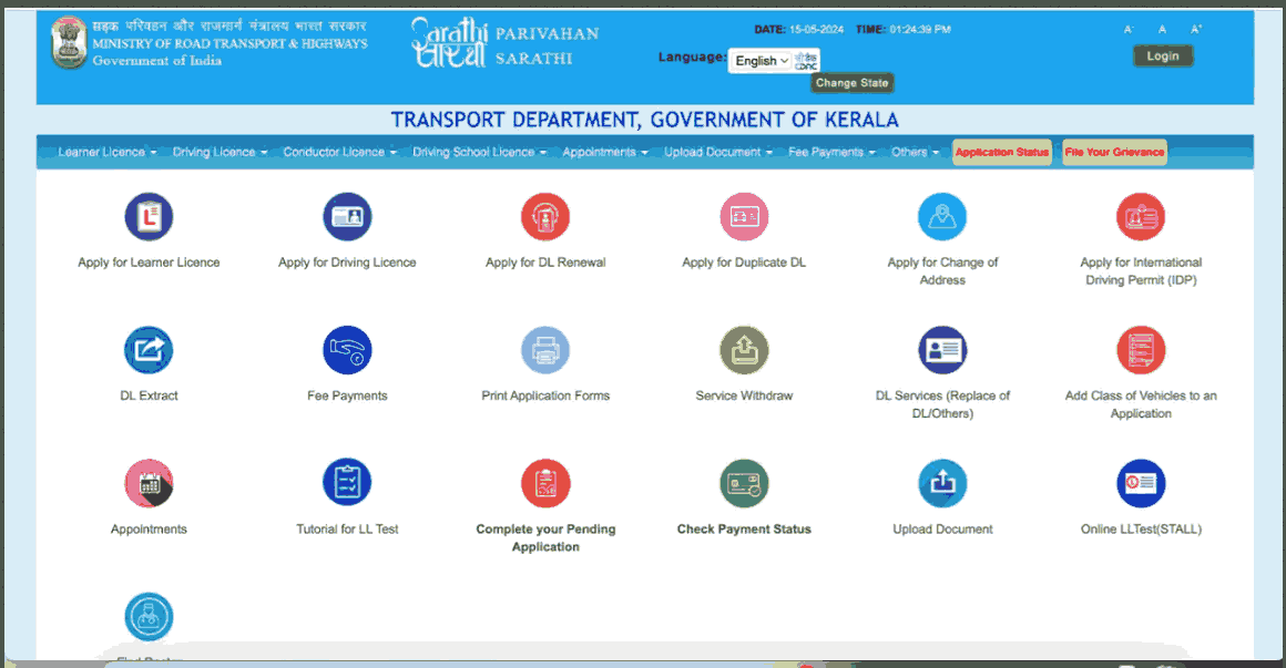 Parivahan Seva Portal