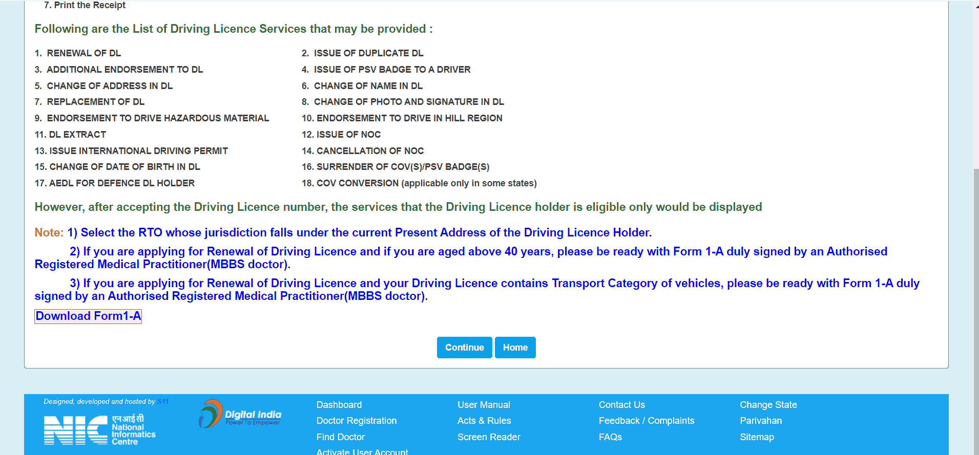 Parivahan Seva Portal