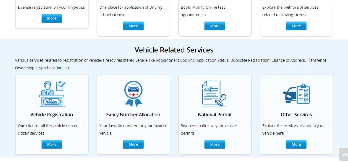 Step Two of How to Check Availability of Fancy Number in Karnataka