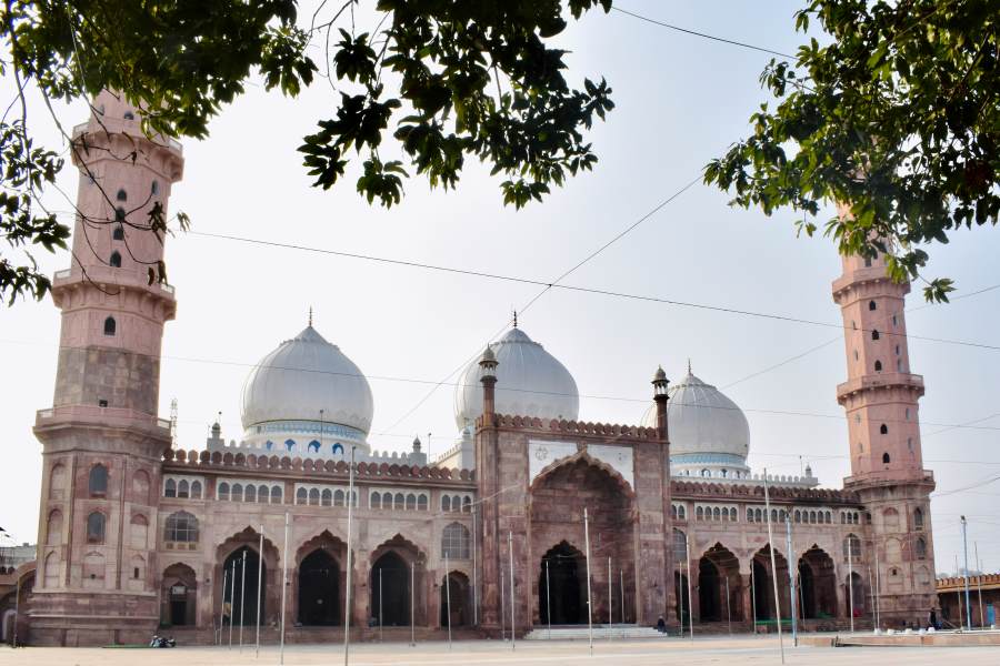 view of taj ul masjid in bhopal