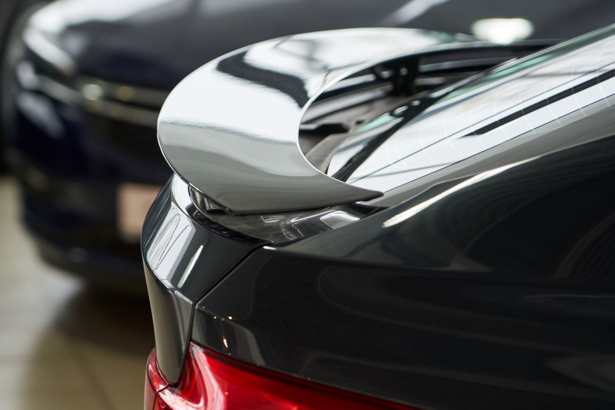 rear wing of a luxury car