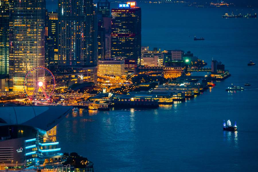 hong kong night view