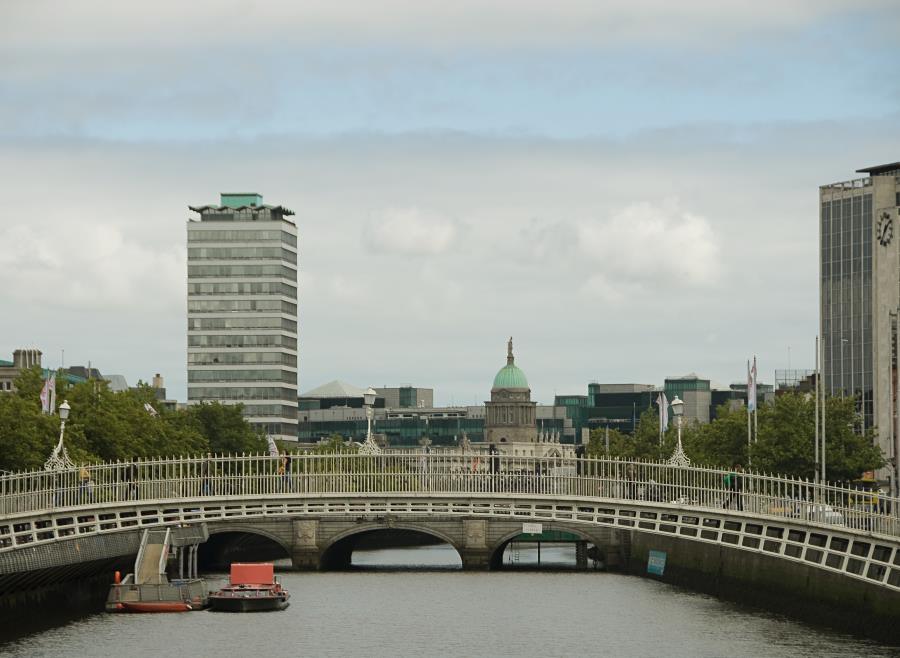 bridge and buildings