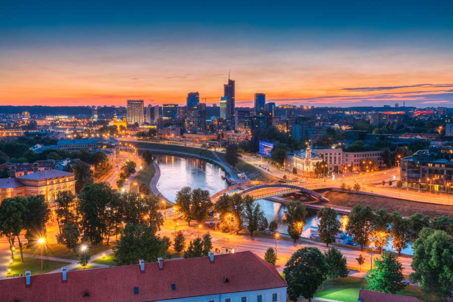 vilnius city panaroma view