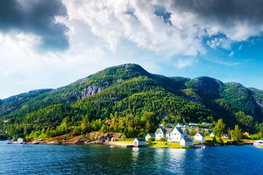 lake view of mountain