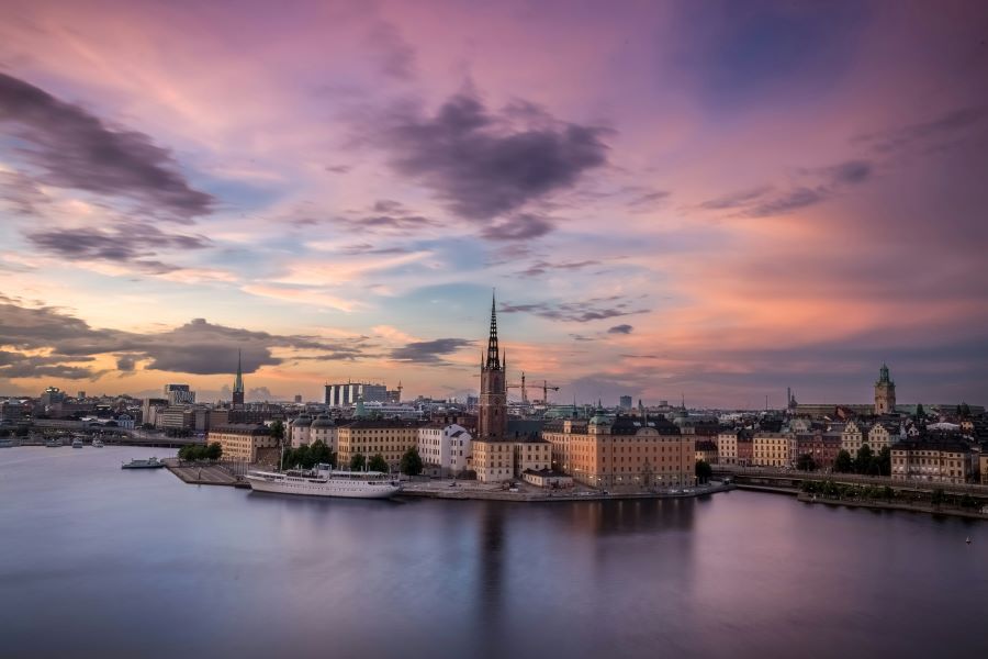 stockholm river side view