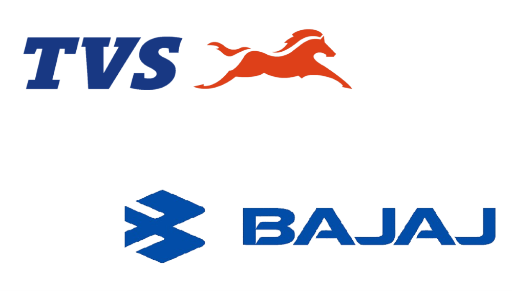 logo of tvs and bajaj