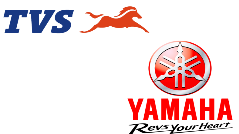 logo of tvs and yamaha