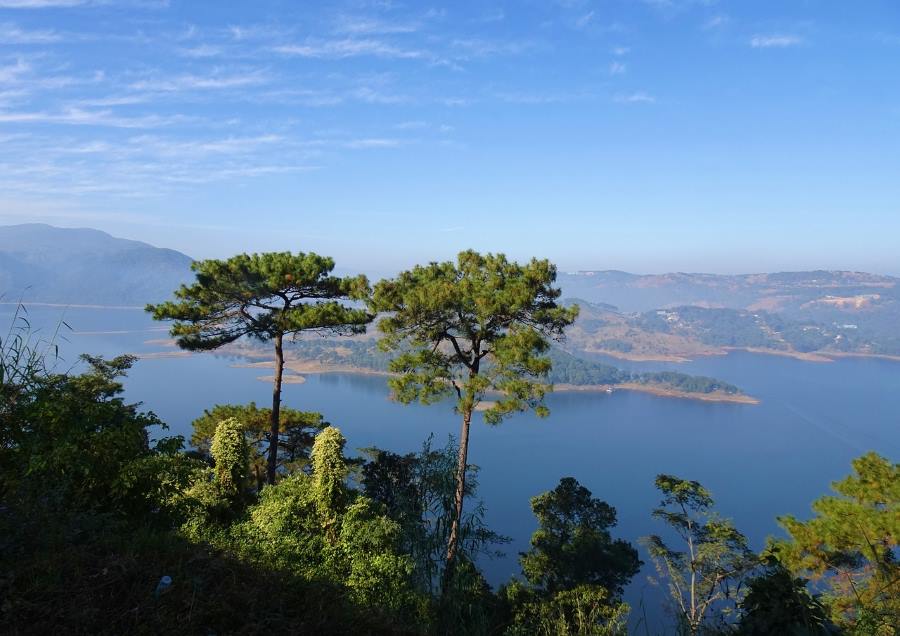 top view of umiam lake