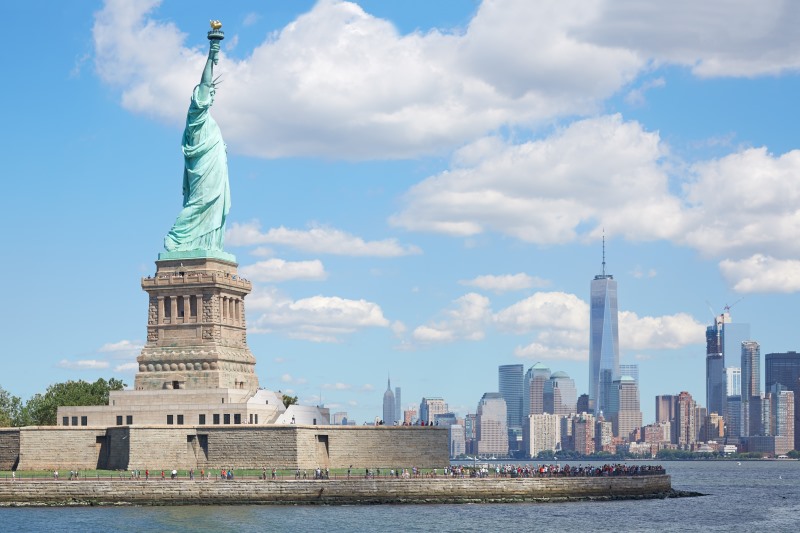 side view of statue of liberty