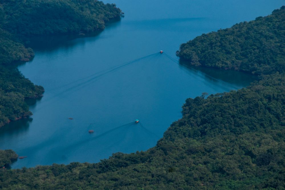 two boats moving in river of vasota