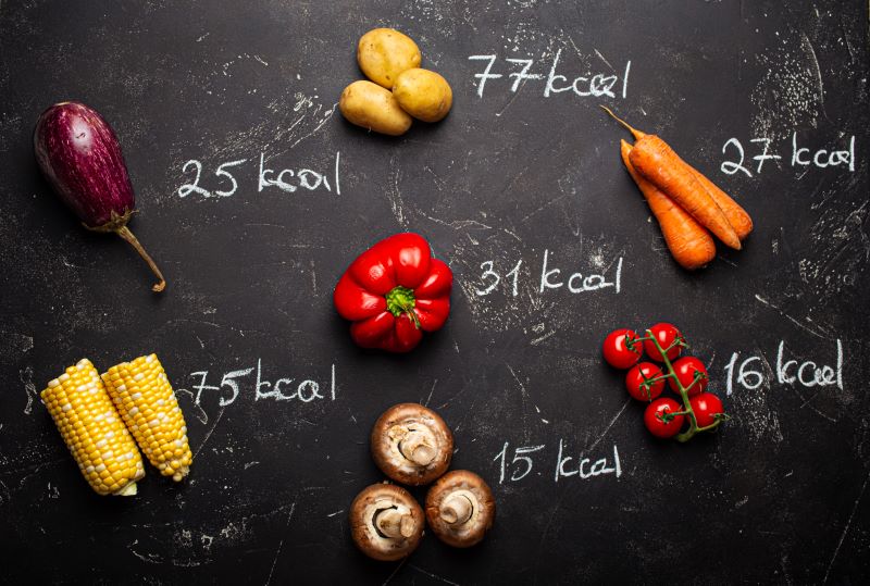 vegetables and calorie counting