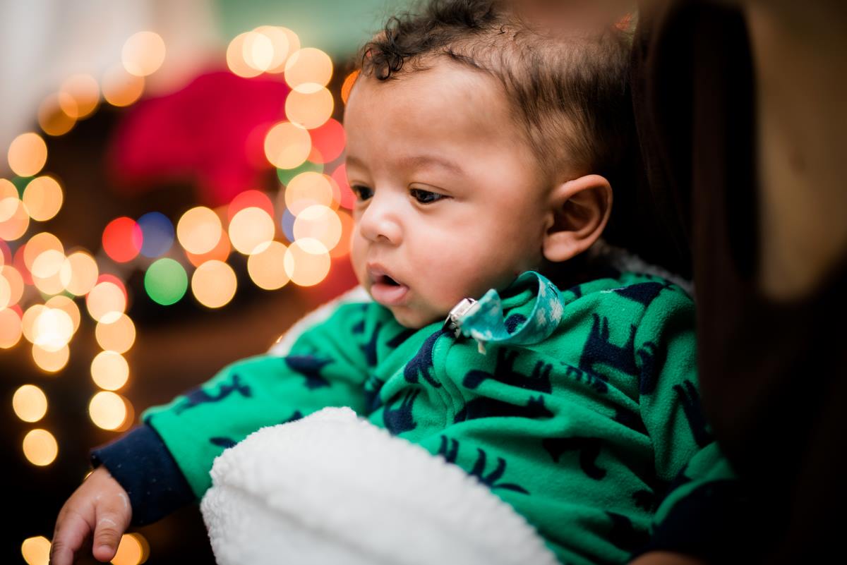 baby boy enjoying time at home