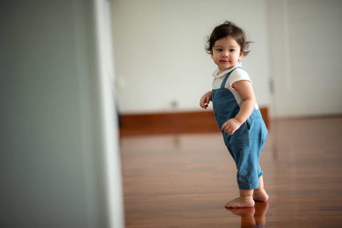 toddler walking independently