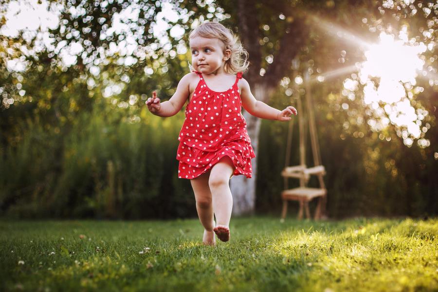 toddler running