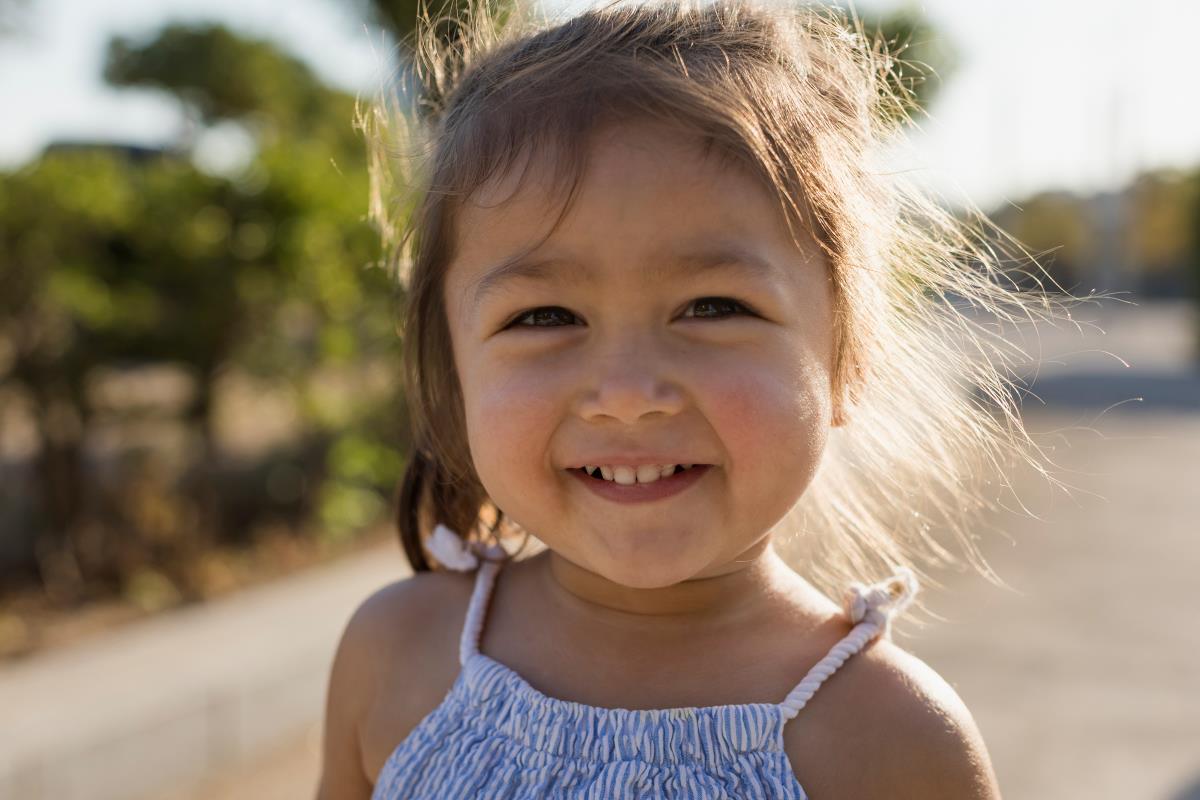 portrait of smiling girl