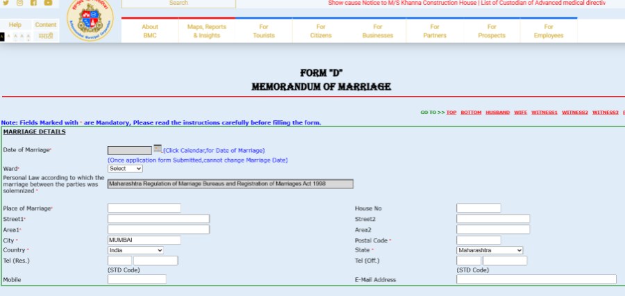 step 6 of getting muslim marriage certificate in mumbai