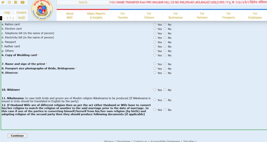 step 7 and 8 of getting muslim marriage certificate in mumbai