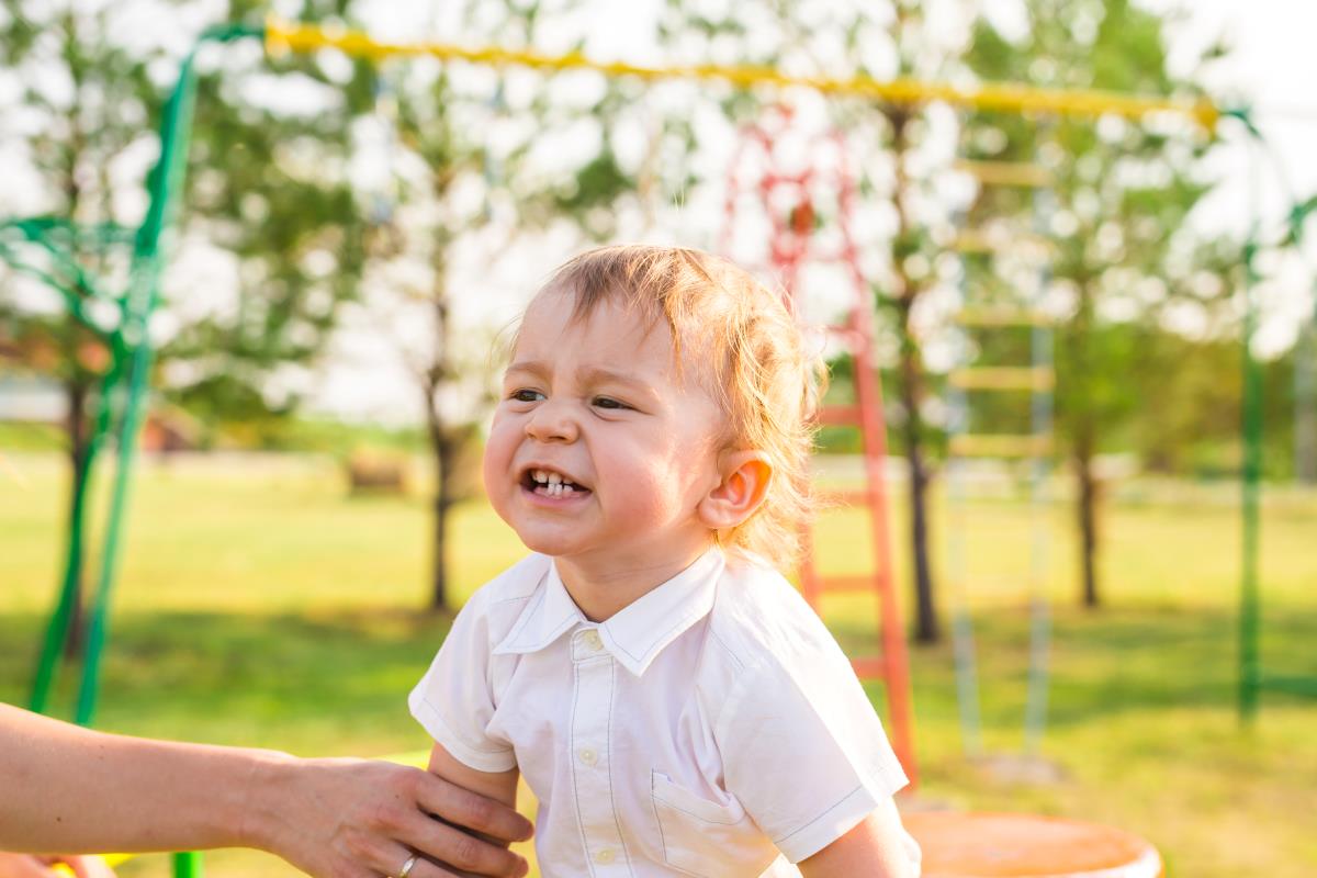 toddler laughing