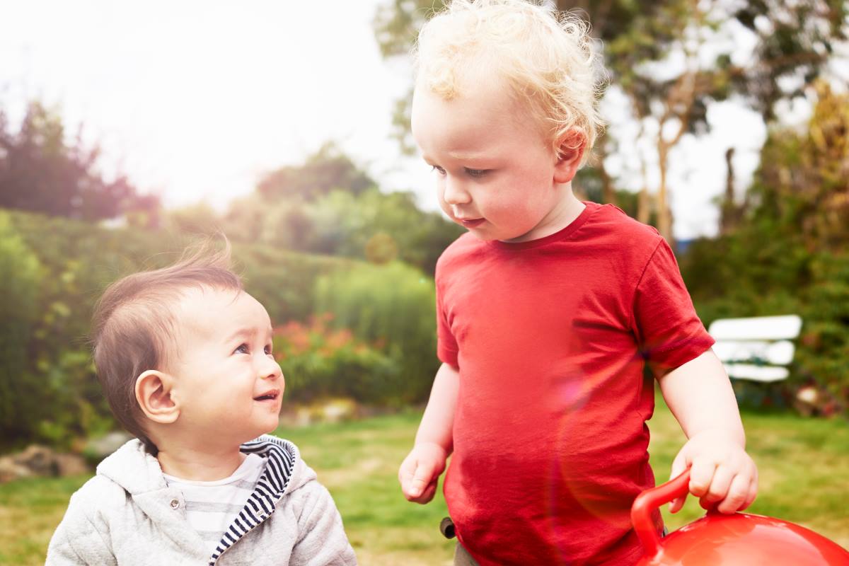 two babies interaction