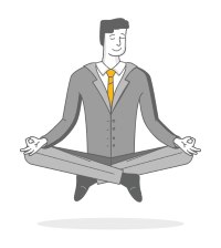 meditating businessman